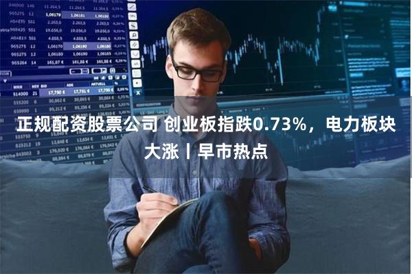 正规配资股票公司 创业板指跌0.73%，电力板块大涨丨早市热点