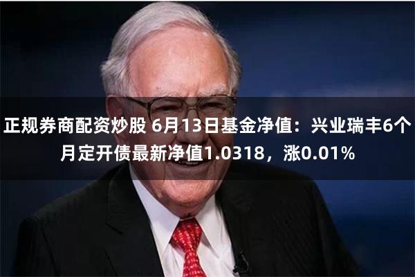 正规券商配资炒股 6月13日基金净值：兴业瑞丰6个月定开债最新净值1.0318，涨0.01%