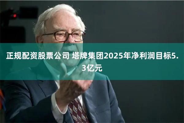 正规配资股票公司 塔牌集团2025年净利润目标5.3亿元