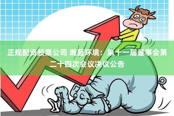 正规配资股票公司 瀚蓝环境：第十一届董事会第二十四次会议决议公告