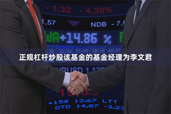 正规杠杆炒股该基金的基金经理为李文君